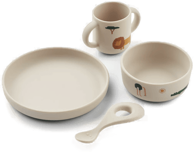 Liewood Vivi servisesett Safari sandy mix