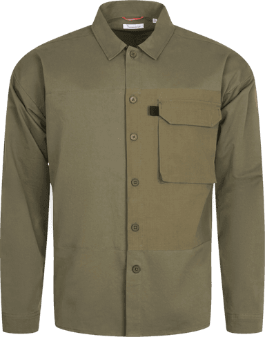 Knowledge Cotton Apparel Overskjorte Burned Olive
