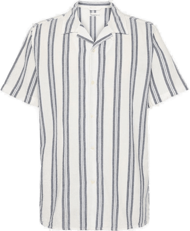 Knowledgecotton Apparel Box Sl Striped Shirt