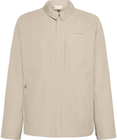 Knowledgecotton Apparel Vent Canvas Overshirt Light Feather Gray