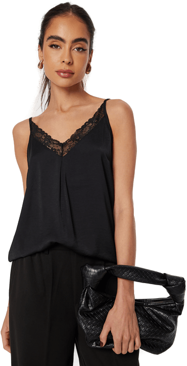 Vila Cava V-Neck Lace Singlet