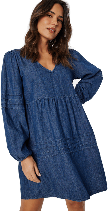 Vila Virowie L/S V-Neck denim dress