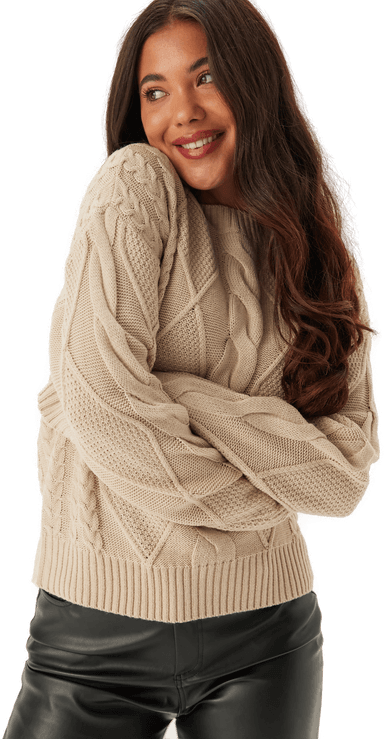 Vila Vilou O-neck L/S CABLE KNIT