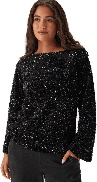 Vila Vifaith Boat Neck L/S T-shirt