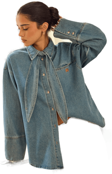 Object Collectors Item Objneel Lo L/S Denim Shirt