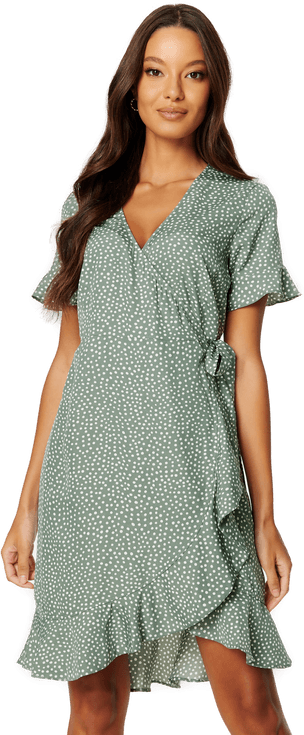 Vero Moda Henna 2/4 Wrap Frill Dress