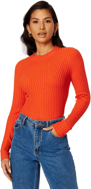 Pieces Crista LS O-Neck Knit