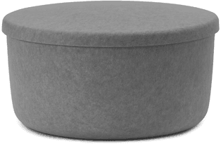 Normann Copenhagen Hide Storage Pouf Large Grå
