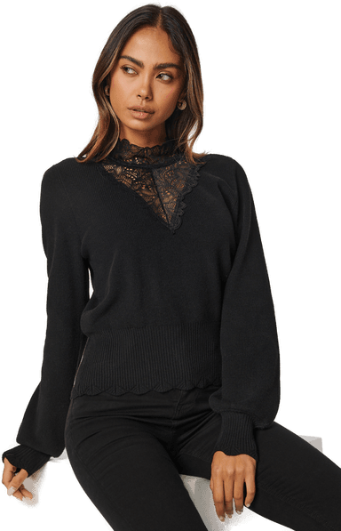 Only Rebecca LS Mix Highneck Knit