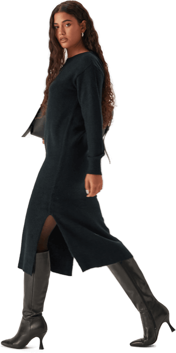 Vero Moda Vmlefile Ls Boatneck Calf Dress