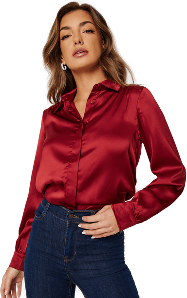 Vila Sateen L/S Shirt