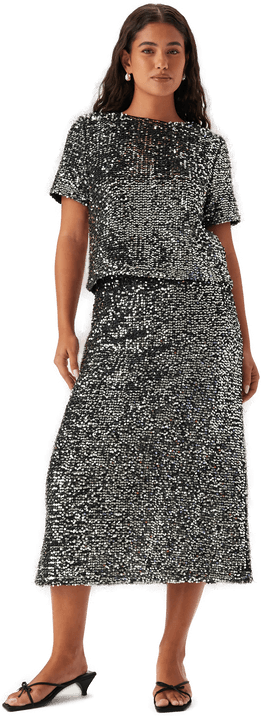 Pieces Pcserena Sequin Midi Skirt