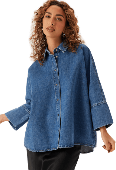 Only Onlgrace 3/4 DNM SHIRT