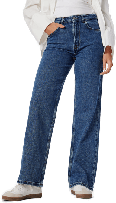 Selected Slfalice Hw Wide Long Wing Blu Jean