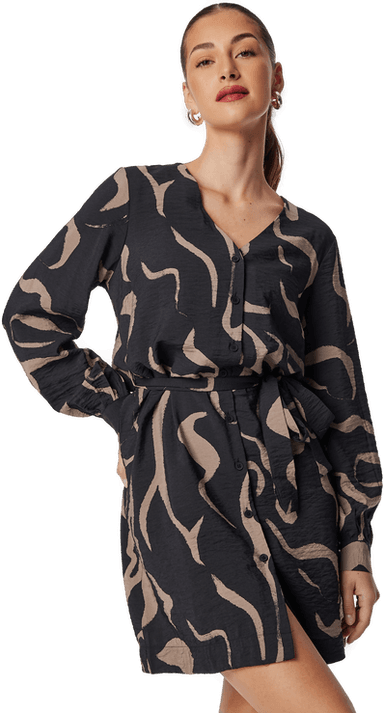 Object Collectors Item Objjacira L/S V-NECK DRESS