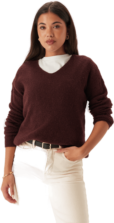 Only Onlcamilla V-neck L/S Pullover