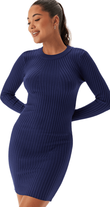 Pieces Crista LS O-Neck Knit Dress