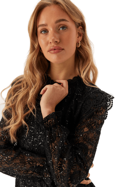 Pieces Pcolline Ls Lace Top