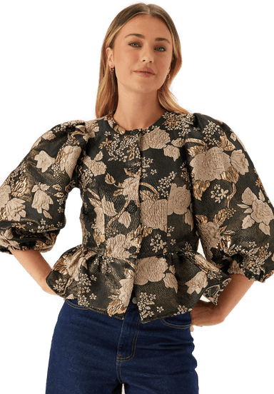 Vila Viothea 3/4 Peplum Jacquard