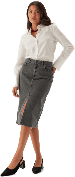 Object Collectors Item Objellen Midi Denim Skirt