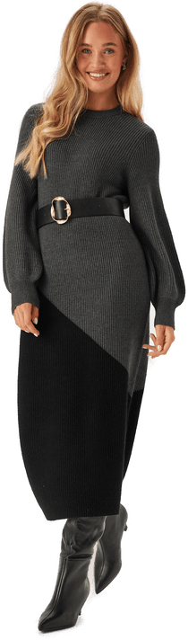 Object Collectors Item Objditte Re L/S Knit Midi Dress