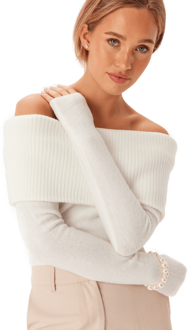 Pieces Pcriko Ls Off Shoulder Knit