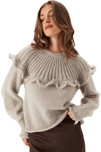 Pieces Pcrikka Ls Oneck Knit