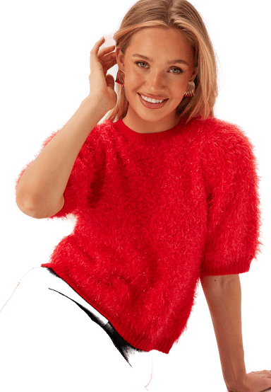 Pieces PCFee SS O-Neck Knit Top