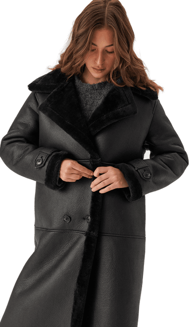 Vila Vimella Long Sherling Coat