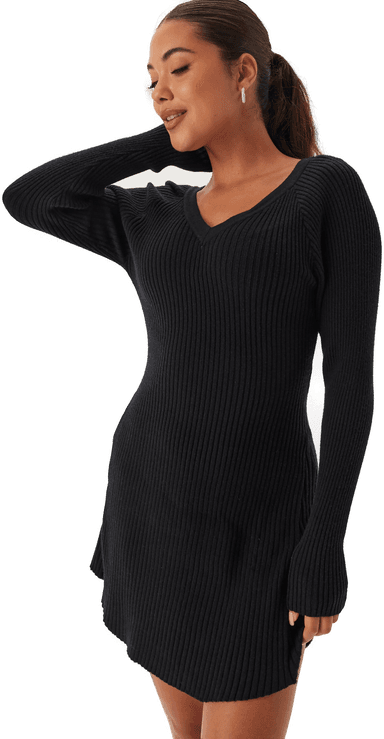 Pieces Pcprista Ls V-neck Knit Dress