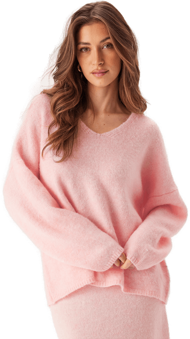 Pieces Pcpam Ls V-neck Knit