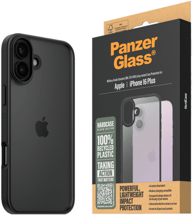 PanzerGlass HardCase iPhone 16 Plus Svart