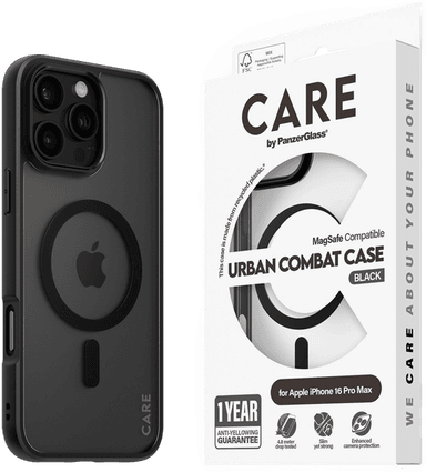 PanzerGlass CARE Flagship Urban Combat MagSafe-deksel iPhone 16 Pro Max