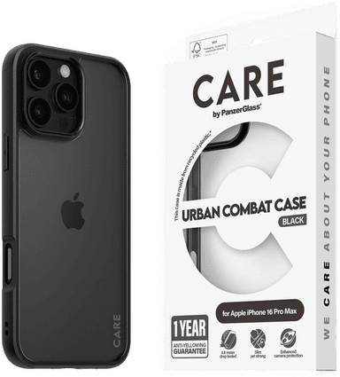 PanzerGlass CARE Flagship Urban Combat Deksel iPhone 16 Pro Max