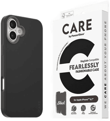 Care By PanzerGlass MagSafe Etui iPhone 16 Plus Black