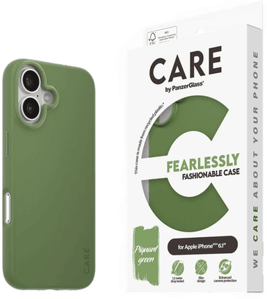 PanzerGlass CARE Fashionable Case iPhone 16 - Grønn