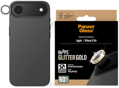 PanzerGlass iPhone Air Hoops Linsebeskytter Glitter Gold