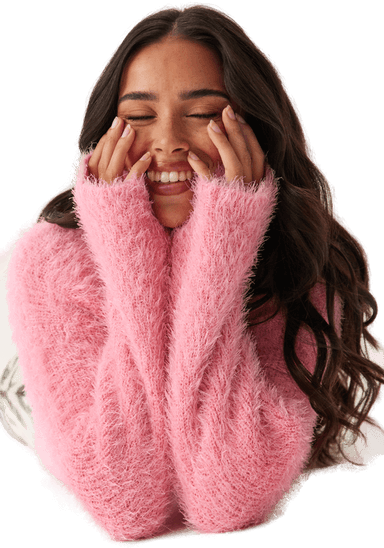 Only Onllulu Ls Rib Highneck Cc Knt