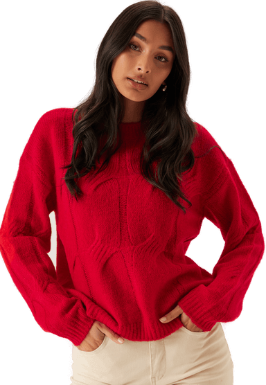 Pieces Pcjenna Ls O-neck Cable Knit