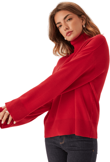 Selected Slfkamma Ls Knit Roll Neck