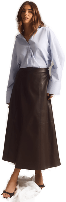 Vero Moda Vmolive Hw Coated Ankle Skirt