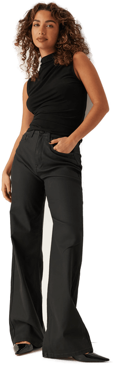 Vila Vifreya Hw Coated Wide Jeans