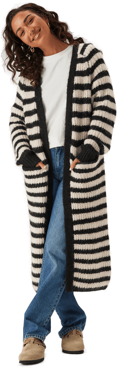 Object Collectors Item Objmilu Ls Lo Long Knit Cardig