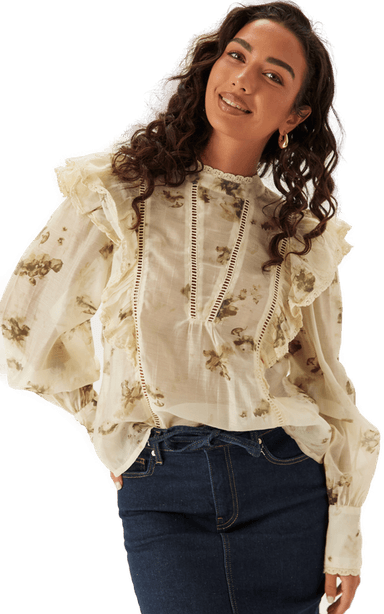 Vila Viremo L/S Frill Top
