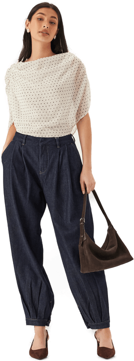 Vila Vicuba Denim Balloon Pants