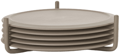 Zone Singles glassunderlag 6-pack Taupe