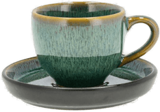 Bitz espressokopp m/skål 7 cl grønn/svart