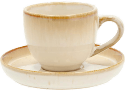 Bitz espressokopp med fat 7 cl Kremhvit