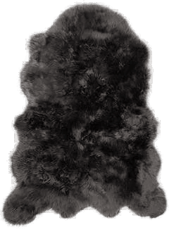 Natures Collection Saueskinn Mørk grå 104x150 cm