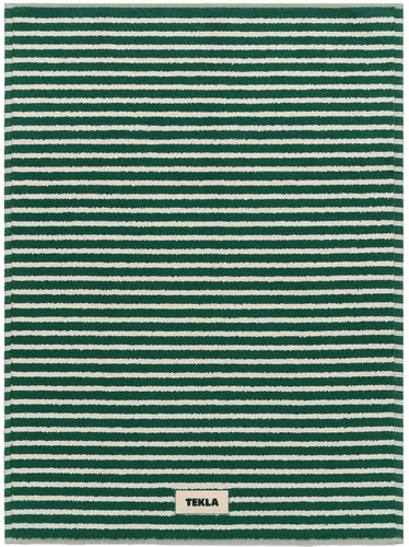 Tekla Terry Teel Green Stripes 50 x 70 cm